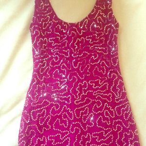 Lily Rose pink shimmer cocktail club dress