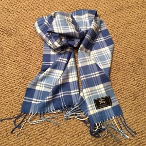 Blue plaid scarf