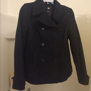 H&M Jackets & Coats - Classic Black H&M Peacoat Coat Jacket H&M Jackets & Coats - Classic Black H&M Peacoat Coat Jacket