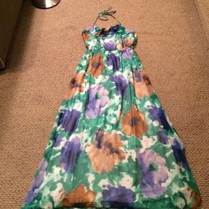 Watercolor maxi dress