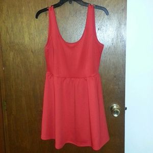 Bright red short dress