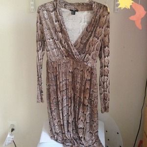 Reptile print H&M dress