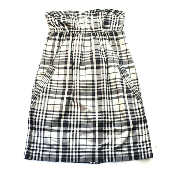 Blue and White Plaid Dress