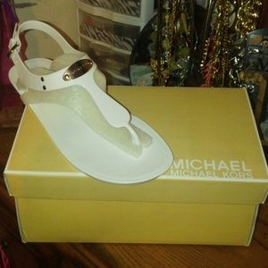 Michael Kors white jelly sandals