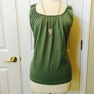 Olive green tank top