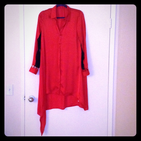 red blouse dress size S/M