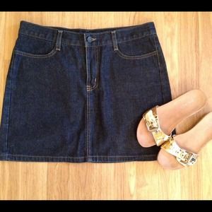 Club Monaco Dark Blue Denim Mini Skirt