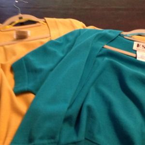 Bundle Sunburst yellow and teal shrug sweater