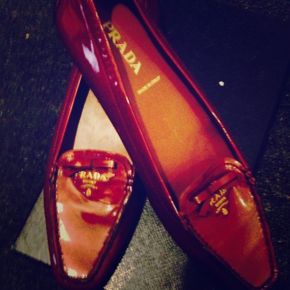 Prada burgundy flat/ shoe