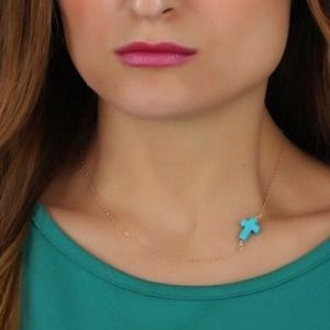 Turquoise Cross Necklace