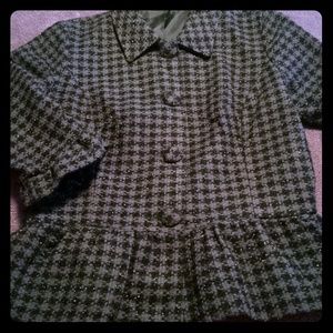 Fashion suit coat hounds tooth pattern w/ sparkle