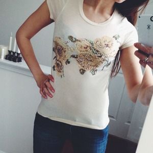 • J. Crew Sequin Floral Top •