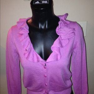 J crew light purple button down sweater