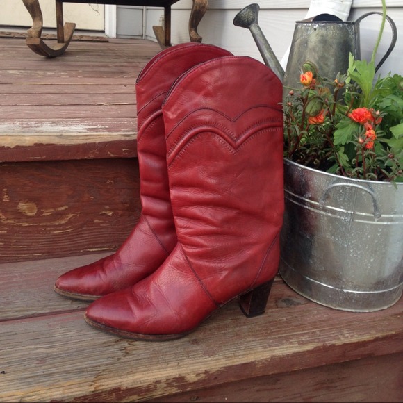 Shoes - Red cowboy boots