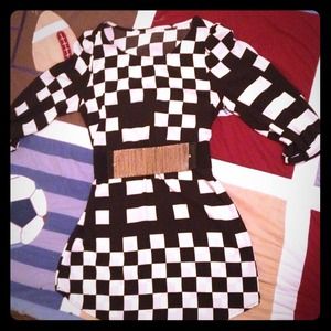 Dress black and white color