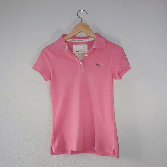 Pink Hollister Polo Shirt