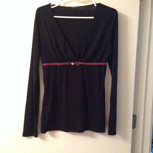 Authentic GUCCI women's deep v shirt