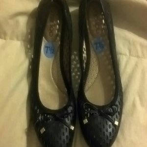 Black Me Too perforated ballet flats
