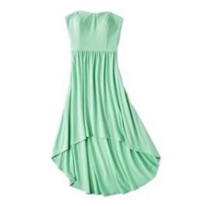 Mint high low maxi dress