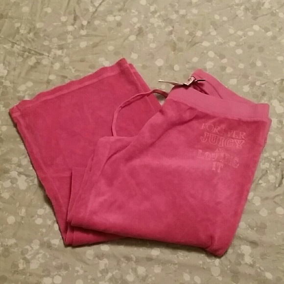 Juicy Couture terry pink track pants