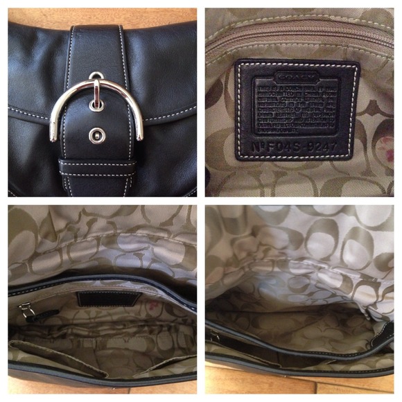 *SOLD* yCoach Black Leather Buckle Handbag Purse - Picture 4 of 4