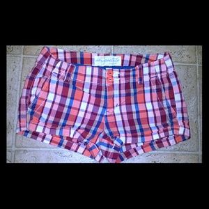 Aeropostale plaid shorts size 0