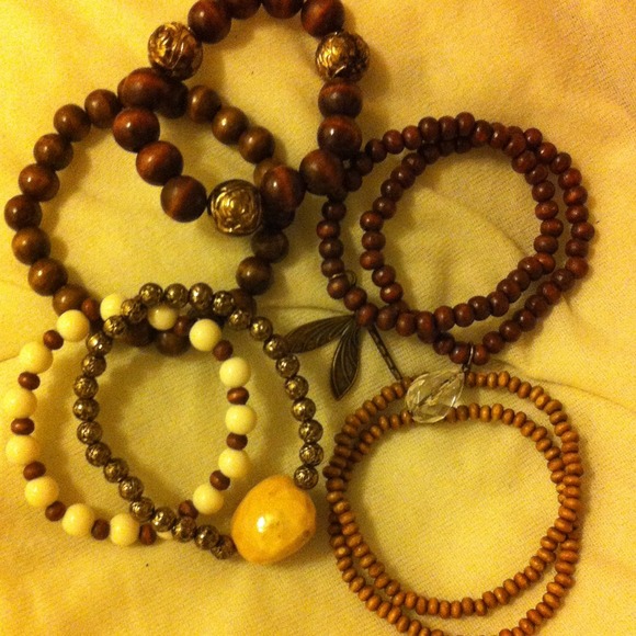 Wooden bracelets.