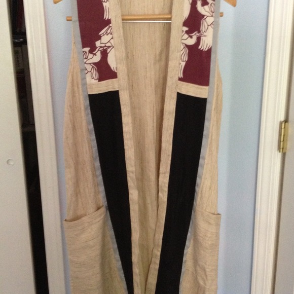 Tunic made of raw silk