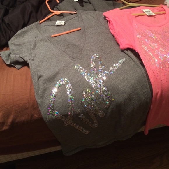 3 VS shirts and chevron pink set!