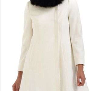 Alice and Olivia Rafferty coat with fur collar