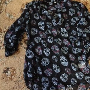 Sheer skull print tunic!