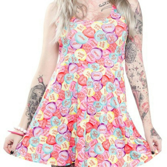 Sourpuss Rotten Hearts Skater Dress~Preorder