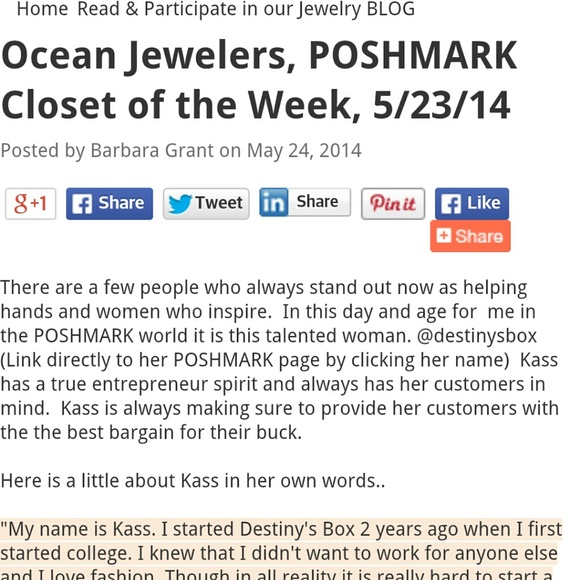 POSHMARK Closet of the Week 5/24/14