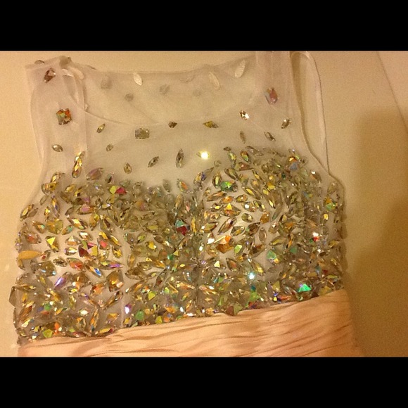 Pink, Chiffon, Floor Length Prom Dress - Picture 3 of 4