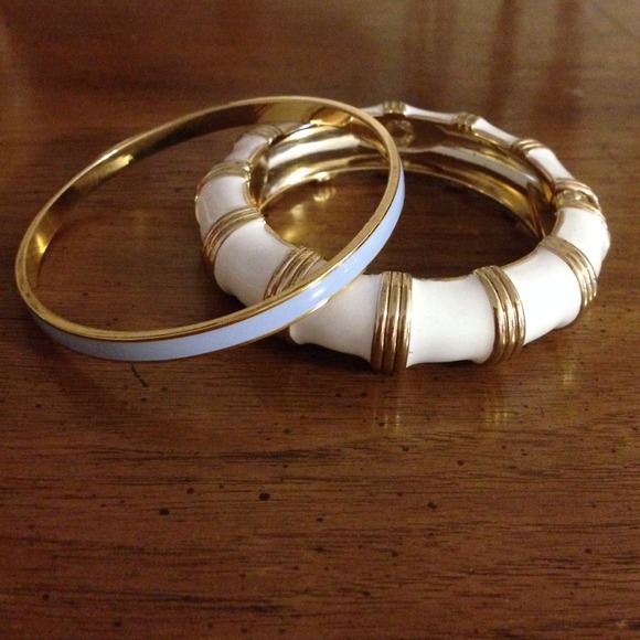 J.crew bangles. Set of 2. Periwinkle and white.