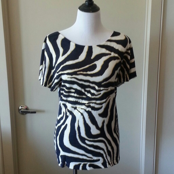 Cache zebra print top