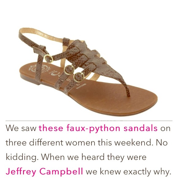 Jeffery Campbell faux python sandles