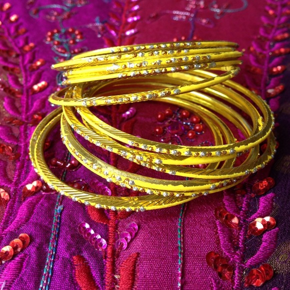 Gold bangles/ bracelets set of 12