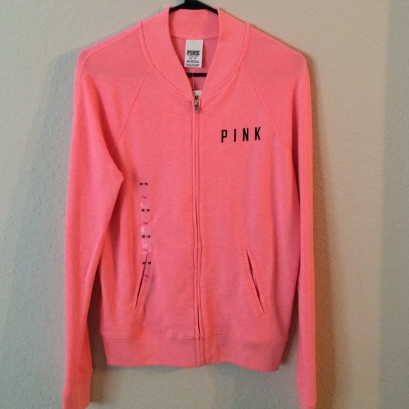 Victoria's Secret PINK XS coral zip up jacket