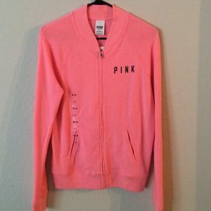 Victoria's Secret PINK XS coral zip up jacket