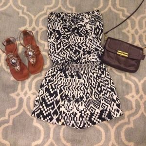 Romper with Aztec print