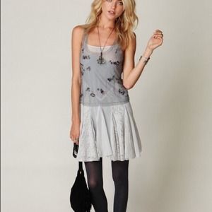 Free people sheer grey combo tank size M