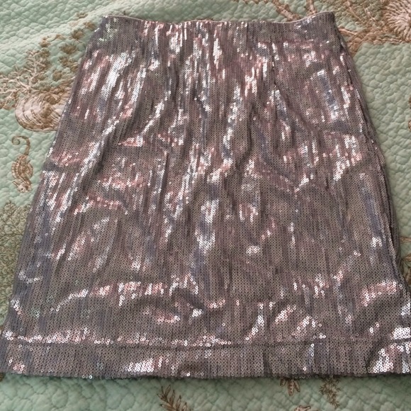 Forever 21 silver all over sequin Skirt size M