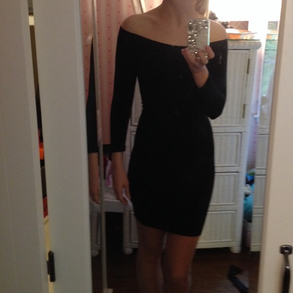 XS free people seamless dress black stretchy sexy small - Picture 4 of 5