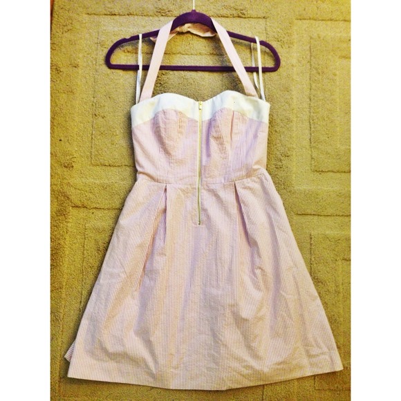 Lilly Pulitzer Marisa Dress Pink Lucky Seersucker