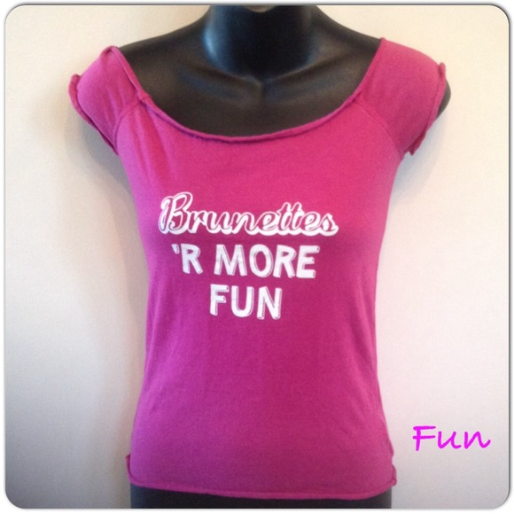 Old Navy Tops - "Brunette are More fun" Shirt