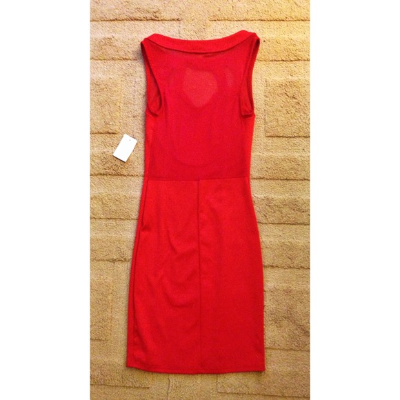 Hot Red Bodycon Dress - Picture 2 of 4