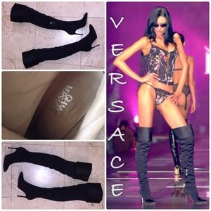 Gianni Versace hessian boots