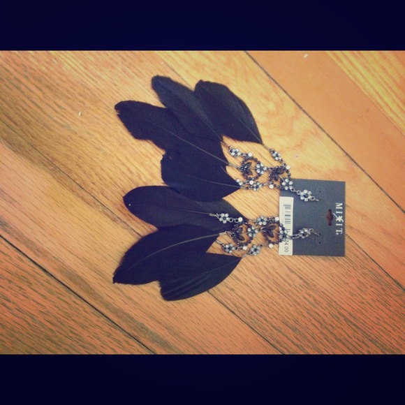 Feather Drop Earrings