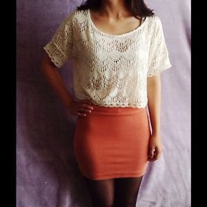 BUNDLE DEAL! CROP LACE TOP WITH SKIRT